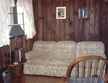 Sitting area in the Little Cabin