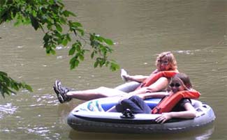 Tubing on down the river